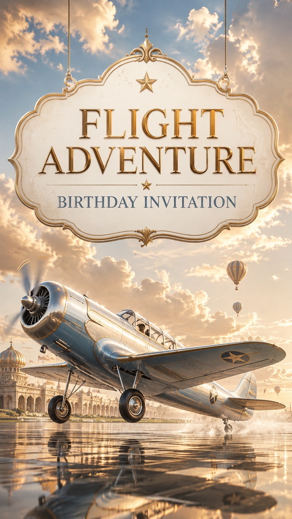 Flight Adventure invitation preview