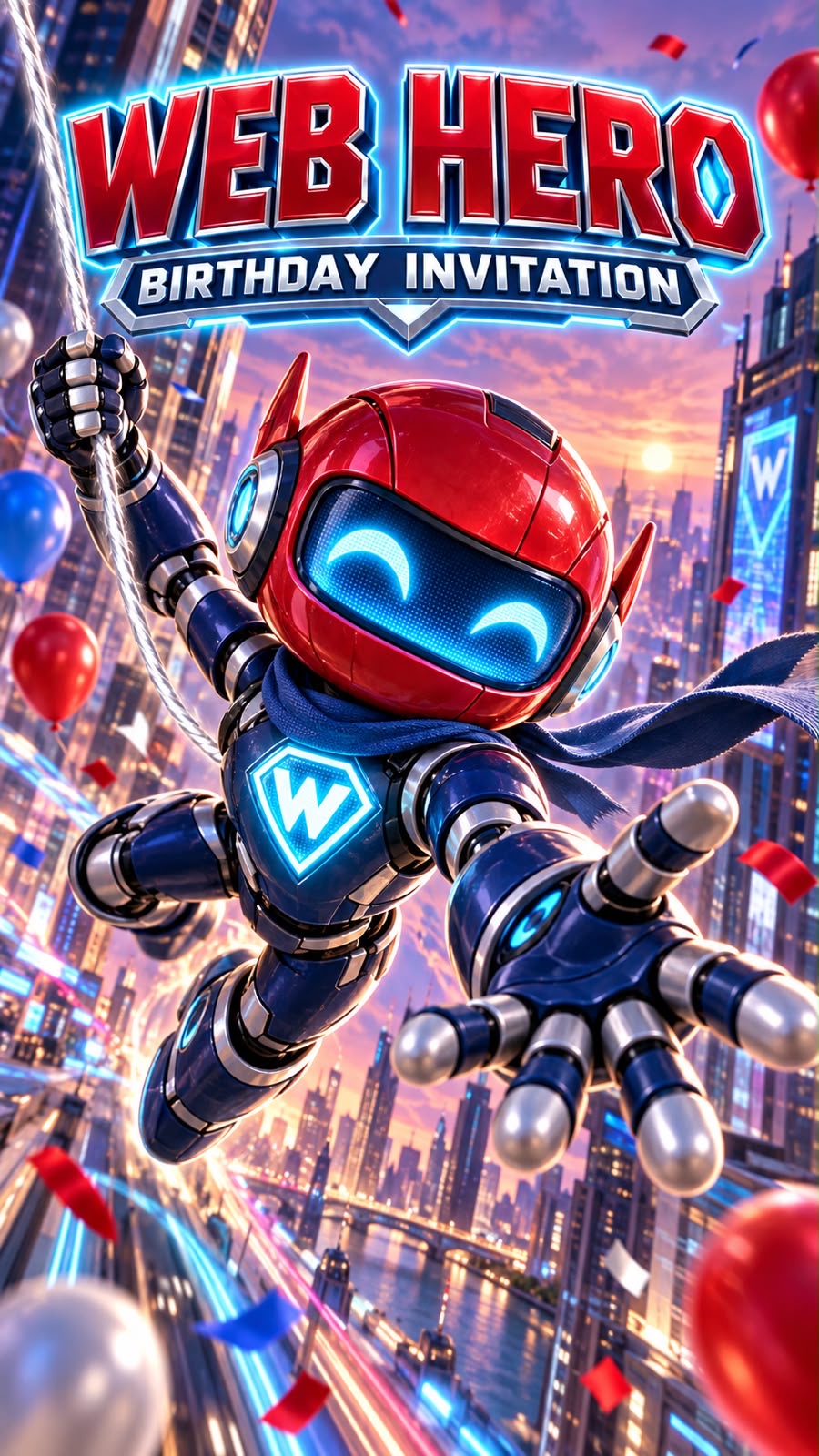 Spiderman Rush Invite invitation preview