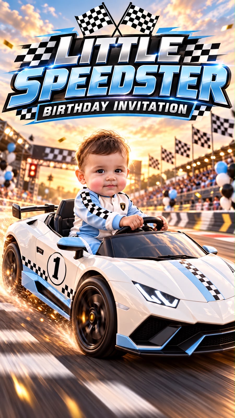 Little Speedster invitation preview