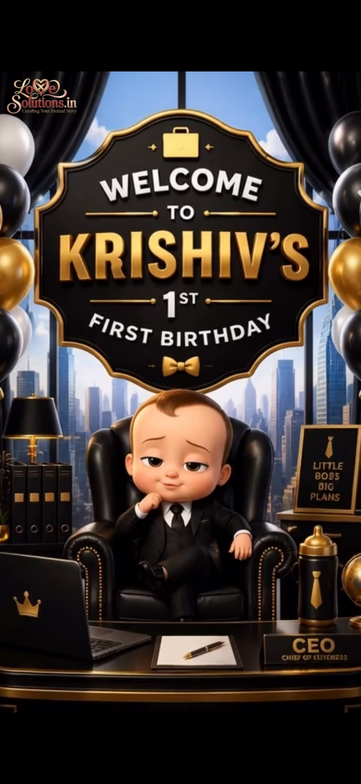 Little Baby Boss Bash invitation preview
