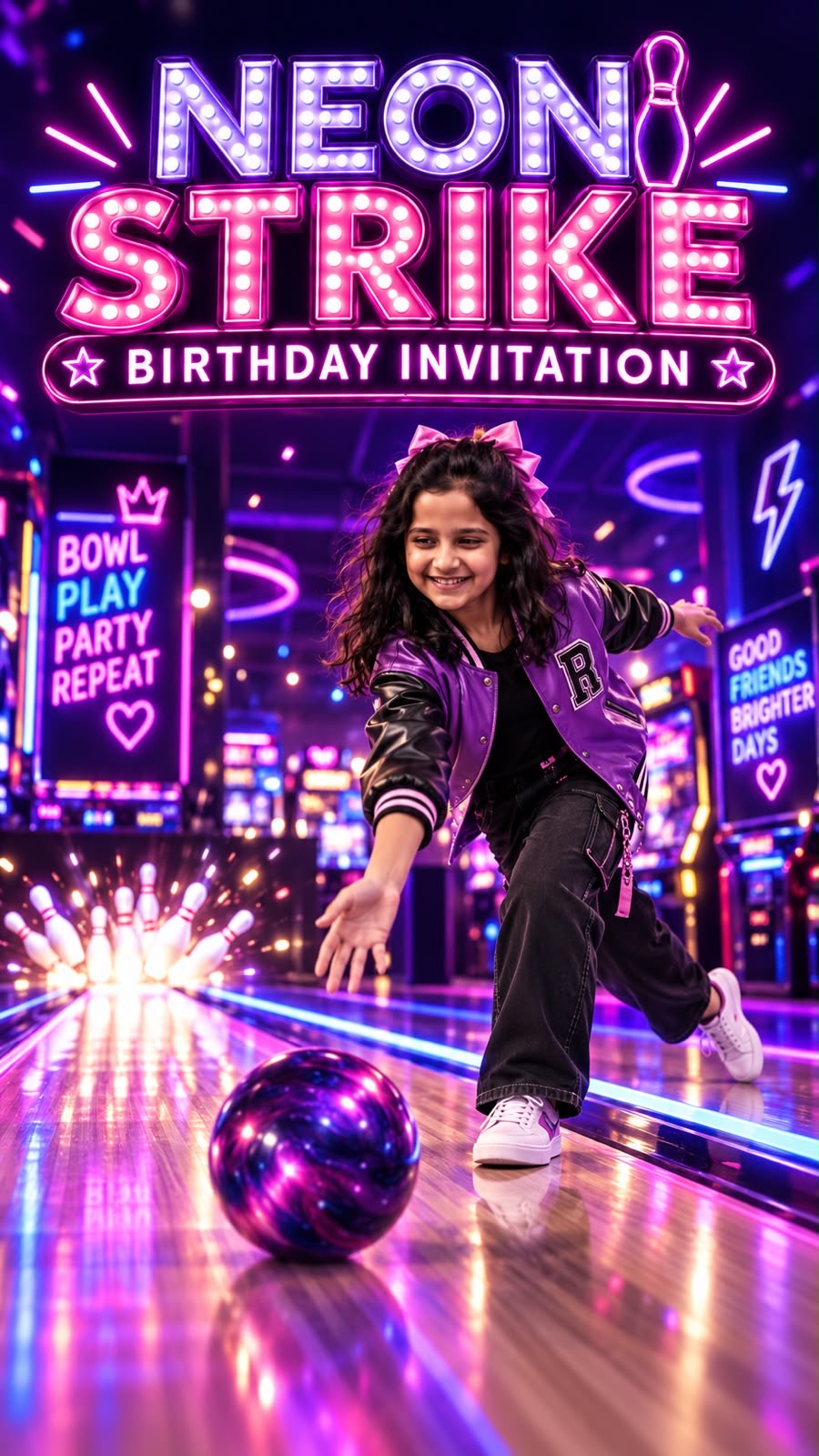 Neon Strike  invitation preview