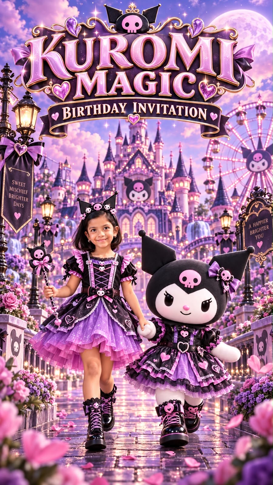 Kuromi Magic invitation preview